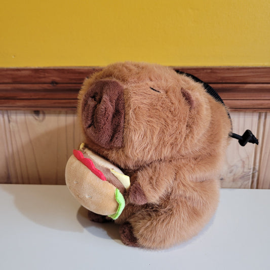 Capybara with Hamburger Rock Climbing Chalk Bag