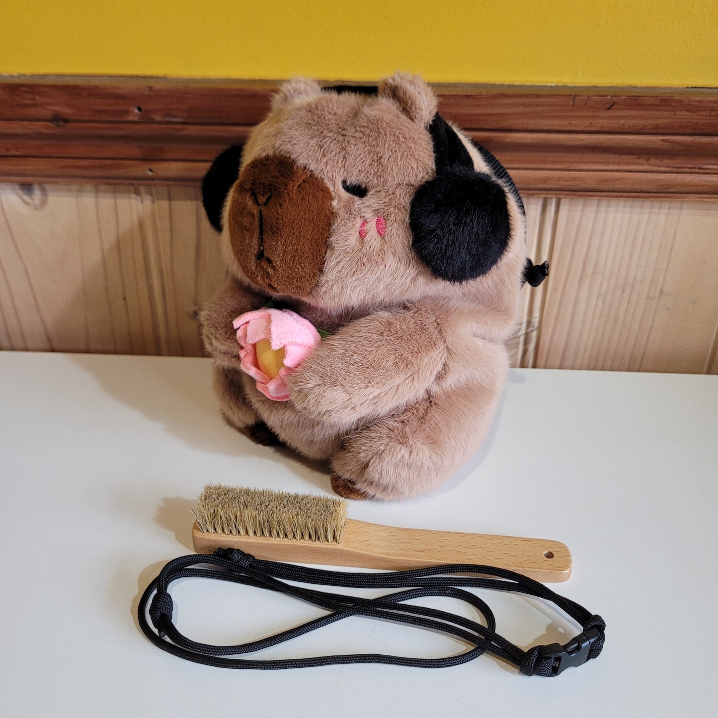 Capybara with Headphones Rock Climbing Chalk Bag