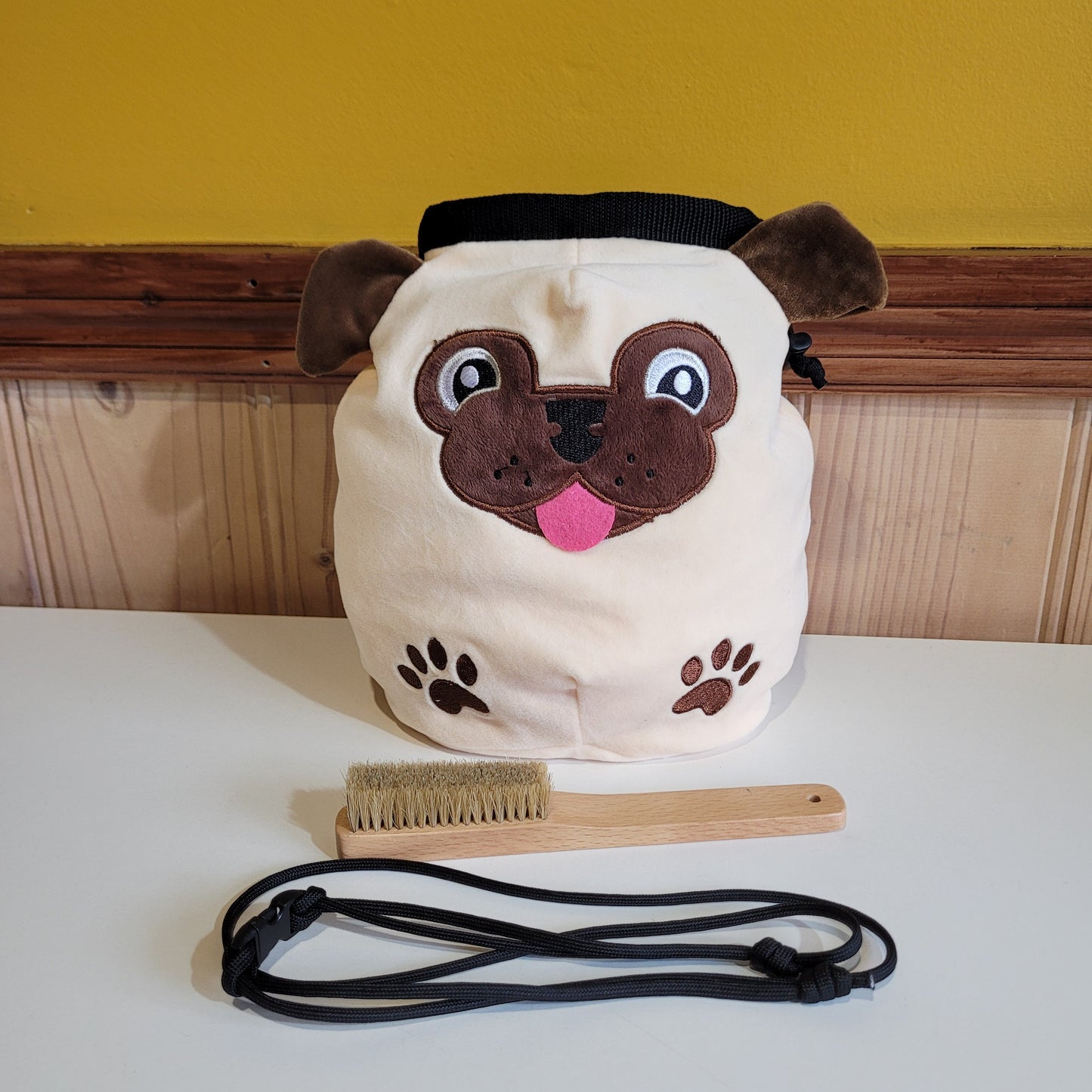 Pug Dog Rock Climbing Chalk Bag