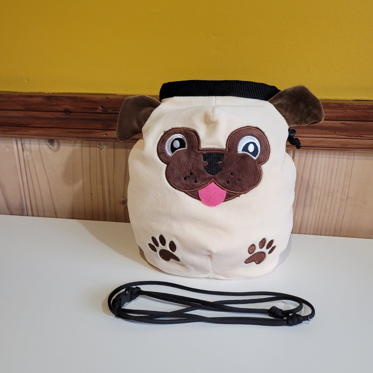 Pug Dog Rock Climbing Chalk Bag