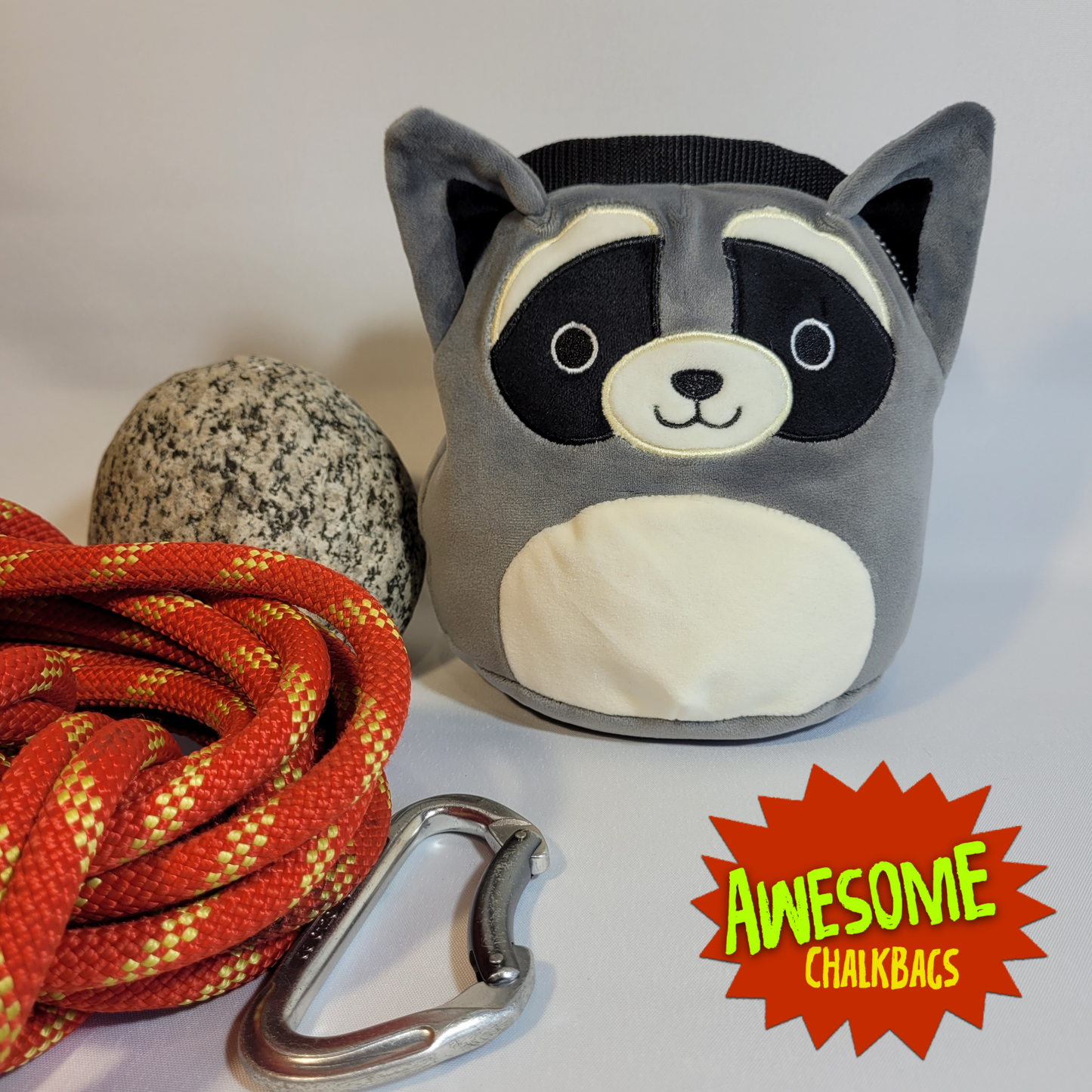 Raccoon Rock Climbing Chalk Bag